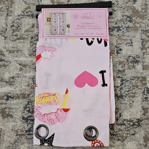 Pink and White Decorative Curtain Accents